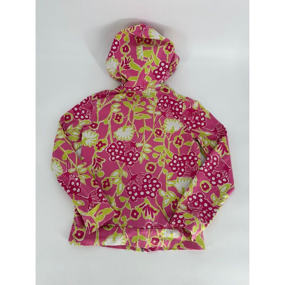 LILLY PULITZER  Girls Petula Hotty Pink Zip Up Hooded Jacket Size 14 Green‎ Pink - Picture 3 of 7